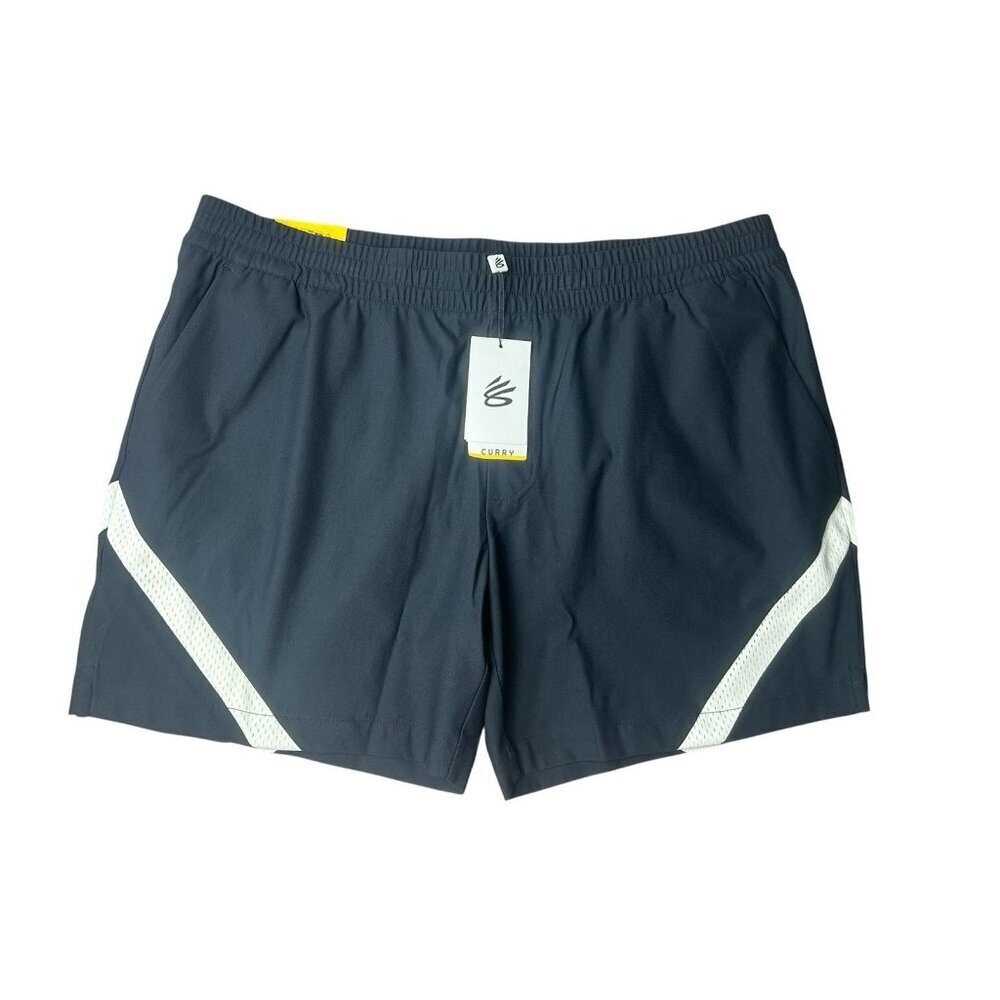 Under Armour Mens Steph Curry Golf Shorts Black White 1383425 New